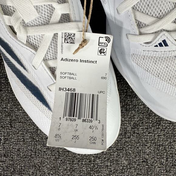 Adidas Adizero Instinct TP White Blue Softball Cleats IH3473 Women Size 8.5 - Picture 2 of 6